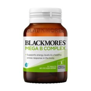 Viên Vitamin B tổng hợp tăng sức bền Blackmores Mega B Complex Energy Support Vitamin B12 75 Tablets