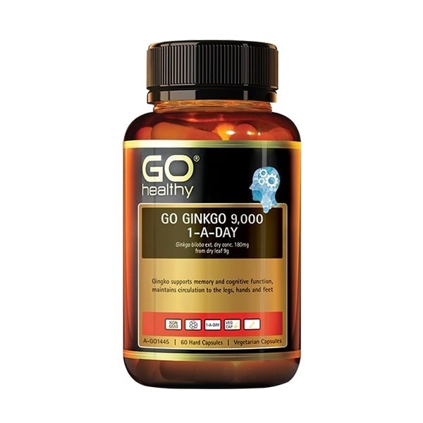 Viên uống bổ não Go Ginkgo 9000 Go Healthy hộp 60 viên Viên uống bổ não Go Ginkgo 9000 Go Healthy hộp 60 viên