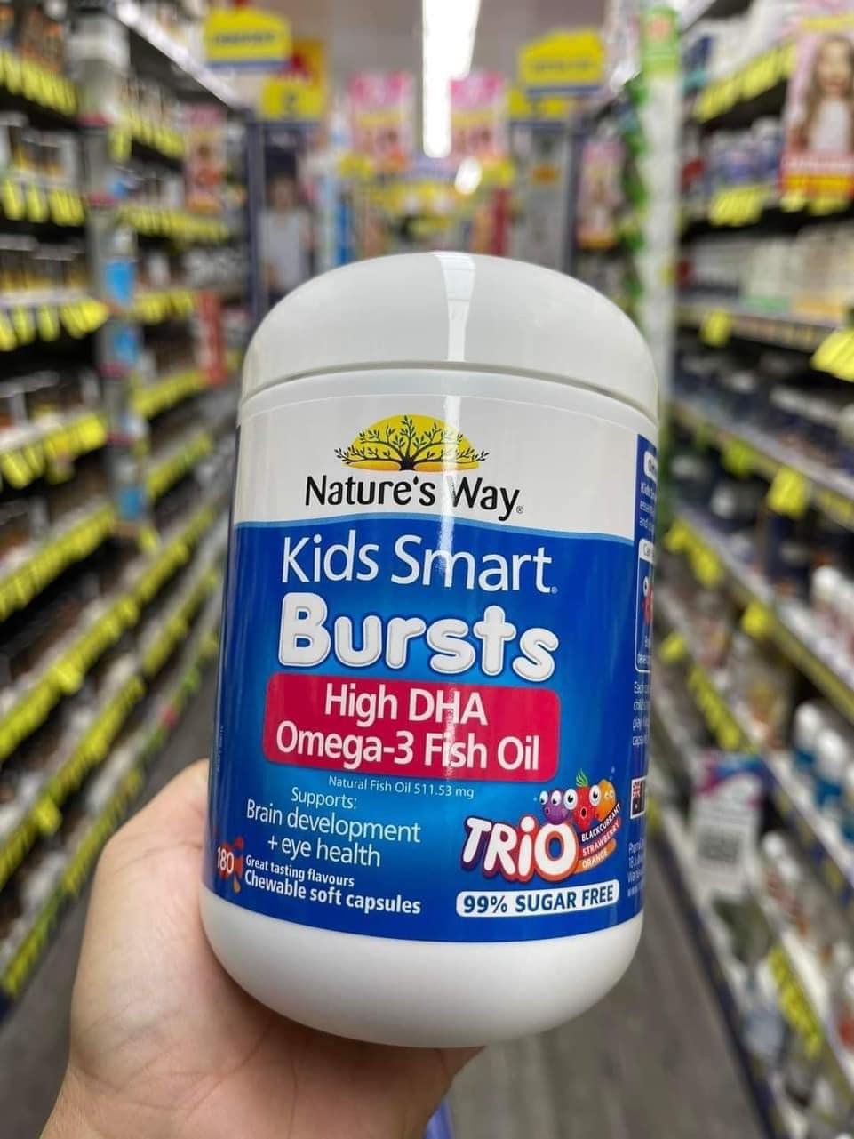 Nature's Way Kids Smart Omega-3 Fish Oil Trio - Bổ sung Omega 3 cho bé Nature's Way Kids Smart Omega-3 Fish Oil Trio - Bổ sung Omega 3 cho bé