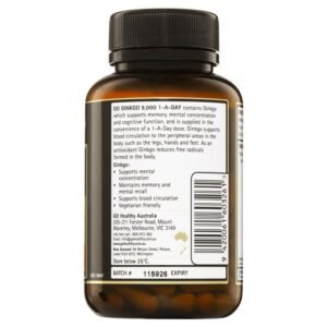 Viên uống bổ não Go Ginkgo 9000 Go Healthy hộp 60 viên Viên uống bổ não Go Ginkgo 9000 Go Healthy hộp 60 viên