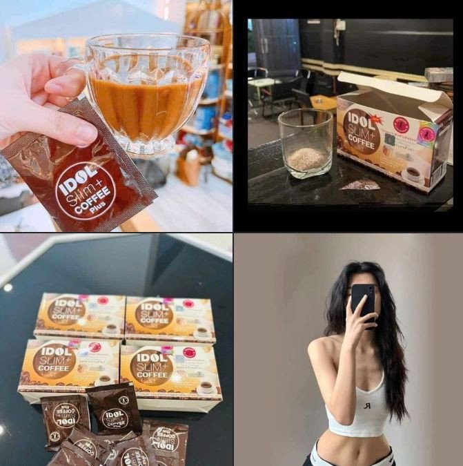 Bàn ăn với các loại thực phẩm lành mạnh và cà phê, hỗ trợ cách uống idol slim coffee hiệu quả nhất