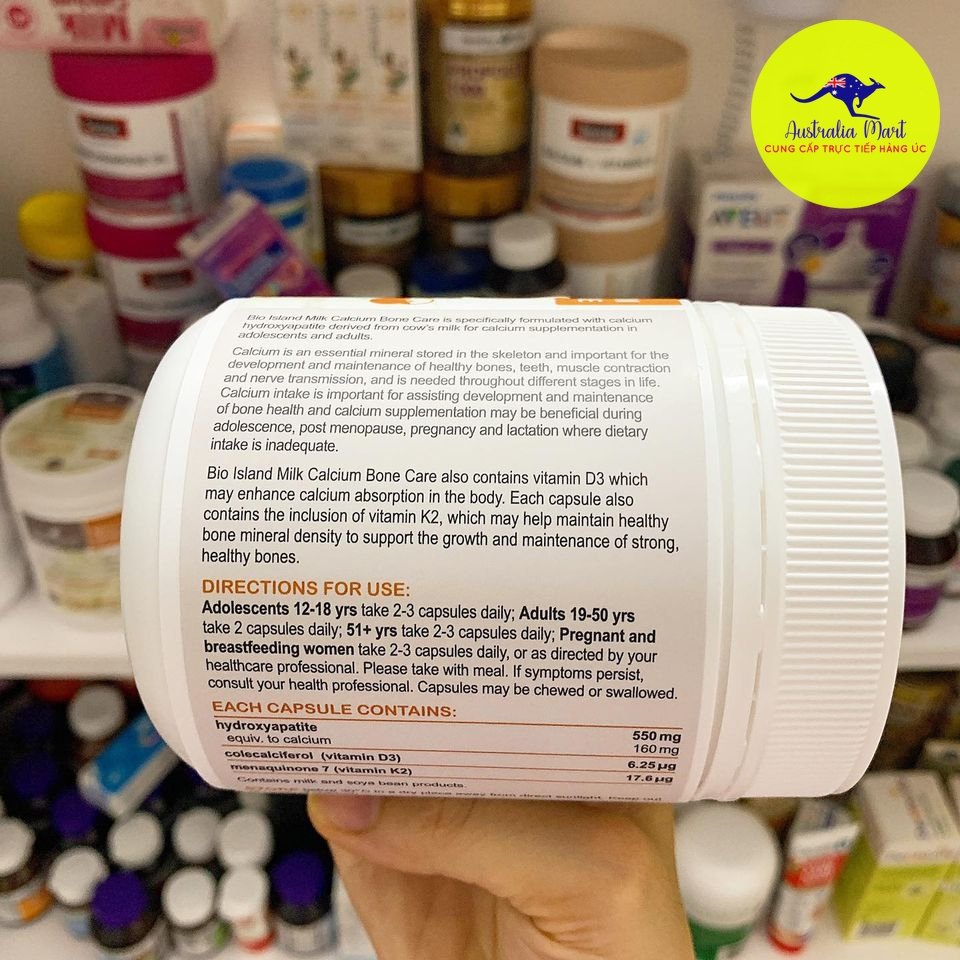 Viên sữa canxi Bio Island Milk Calcium Bone Care
