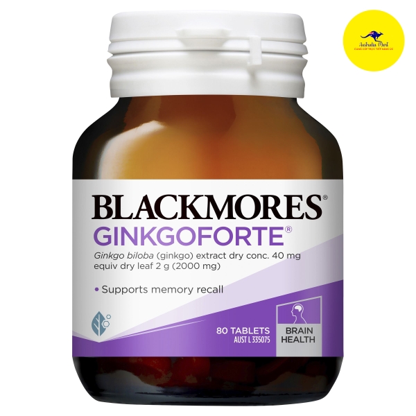 Blackmores Ginkgo Forte 2000mg - Viên uống tuần hoàn máu não (80 viên) Blackmores Ginkgo Forte 2000mg - Viên uống tuần hoàn máu não (80 viên)