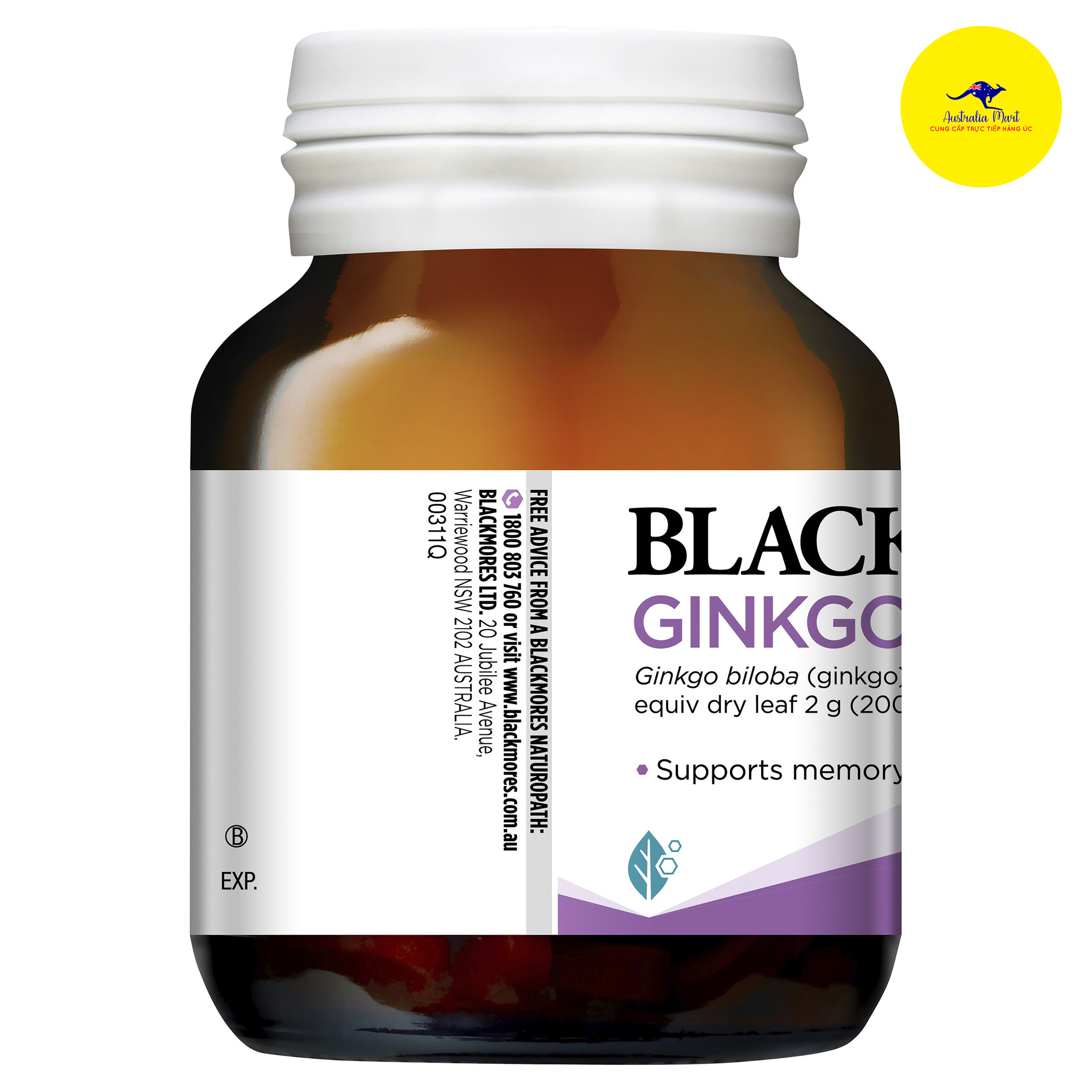 Blackmores Ginkgo Forte 2000mg - Viên uống tuần hoàn máu não (80 viên) Blackmores Ginkgo Forte 2000mg - Viên uống tuần hoàn máu não (80 viên)