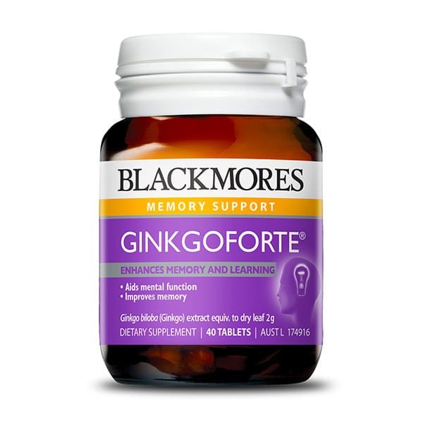 Blackmores Ginkgo Forte hỗ trợ trí nhớ, tăng cường tuần hoàn não