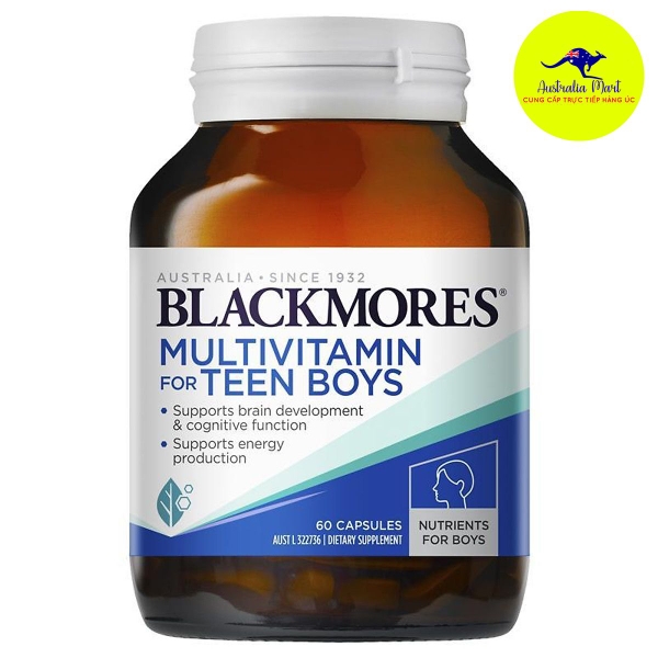 Blackmores Multivitamin For Teen Boys - Vitamin tổng hợp cho bé trai (60 viên) Blackmores Multivitamin For Teen Boys - Vitamin tổng hợp cho bé trai (60 viên)
