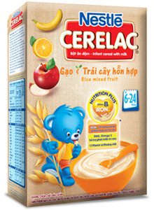 Bột ăn dặm Nestle Cerelac gạo và trái cây hỗn hợp