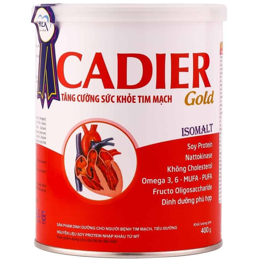 Cadier Gold, sữa bột dinh dưỡng cho người tiểu đường và tim mạch