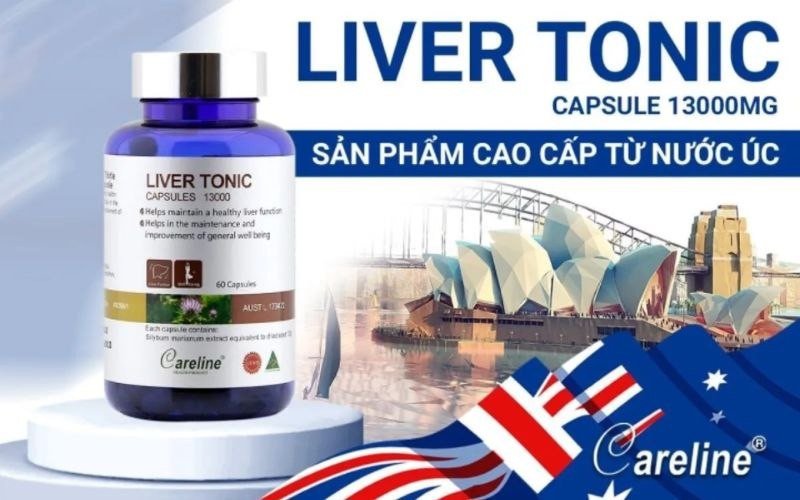 Careline Liver Tonic Capsule, sản phẩm bổ gan Úc hỗ trợ chức năng gan