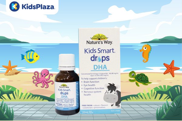 Chai DHA Kid Smart Drop của Úc, hỗ trợ phát triển não bộ trẻ em