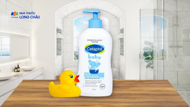 Chai sữa tắm gội Cetaphil Baby Gentle Wash &amp; Shampoo 400ml chuyên dụng cho làn da nhạy cảm của bé