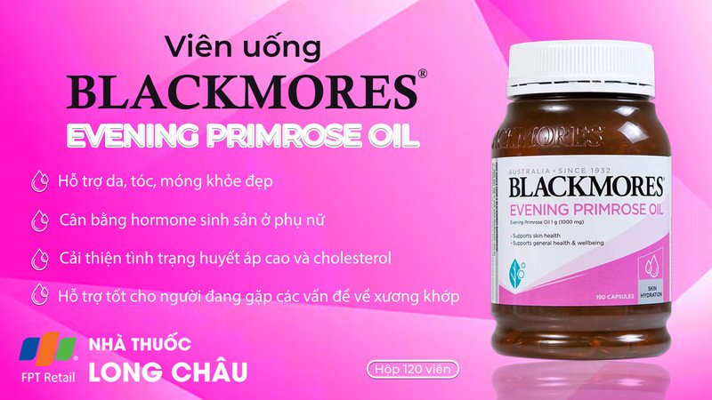 Công dụng của Blackmores Evening Primrose Oil đối với cân bằng nội tiết tố và làn da