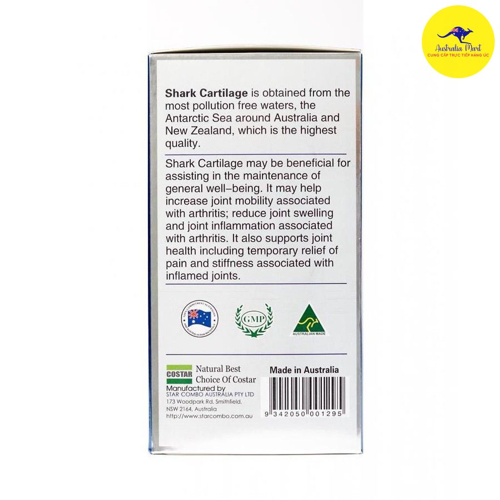 Viên uống Sụn cá mập Shark Cartilage chính hãng - 365 viên/hộp Viên uống Sụn cá mập Shark Cartilage chính hãng - 365 viên/hộp