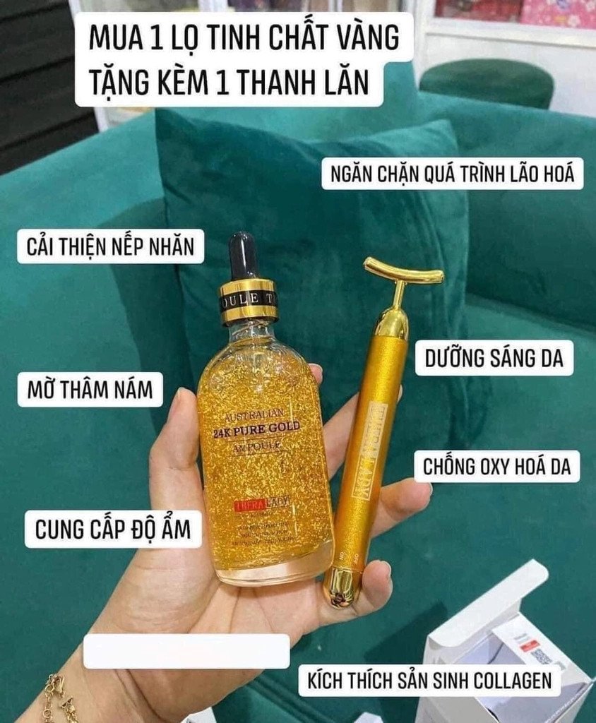 Đánh giá chất lượng serum vàng 24k Pure Gold Úc