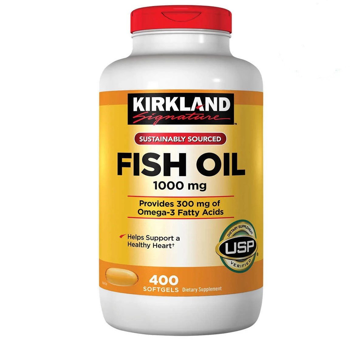 Dầu cá Kirkland Fish Oil 1000mg chính hãng từ Mỹ, bổ sung Omega-3