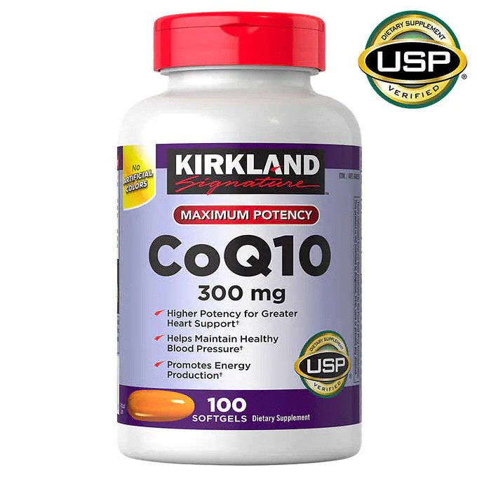 Dấu hiệu nhận biết CoQ10 Kirkland 300mg chính hãng với logo USP
