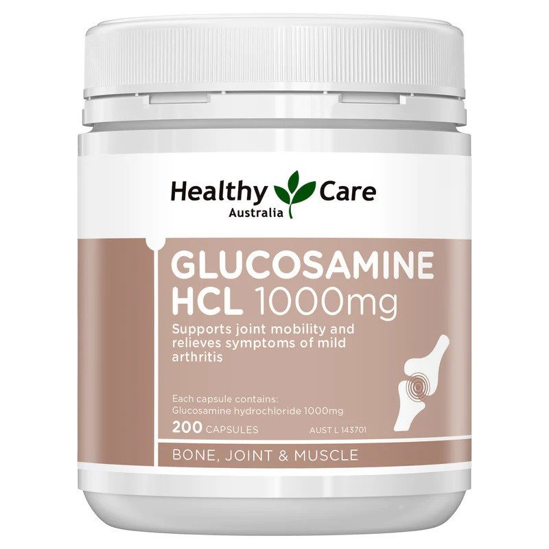 Dòng sản phẩm bổ sung Glucosamine khác của Healthy Care là Glucosamine HCL 1000mg