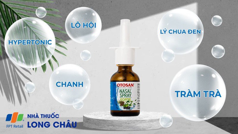 Dung dịch xịt mũi Otosan Nasal Spray Forte hỗ trợ điều trị viêm mũi, viêm xoang