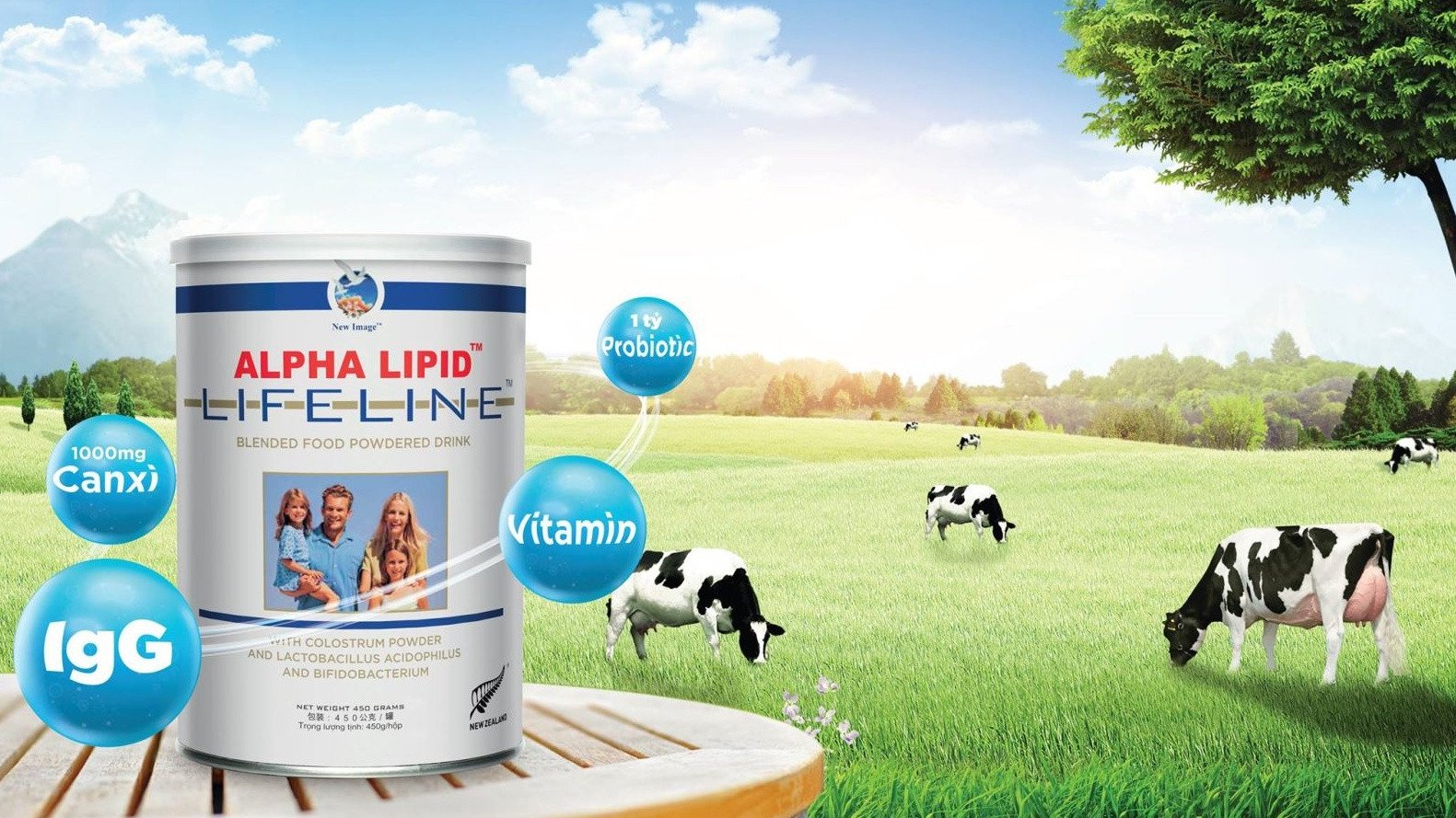 Gia đình khỏe mạnh nhờ sữa non Alpha Lipid Lifeline