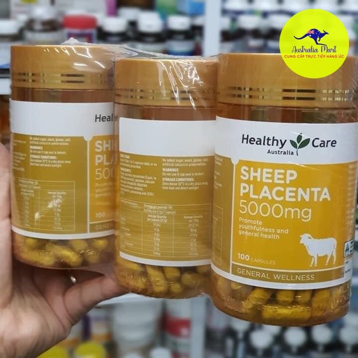 Healthy Care Sheep Placenta 5000mg - Viên uống nhau thai cừu (100 viên)
