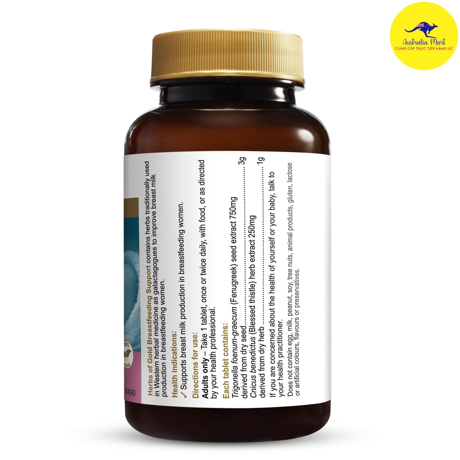 Viên uống lợi sữa Herb Of Gold Breastfeeding Support Viên uống lợi sữa Herb Of Gold Breastfeeding Support