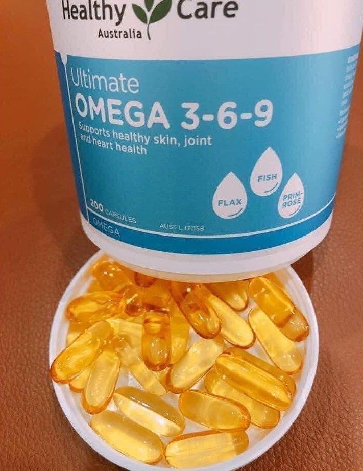 Hình ảnh cận cảnh viên nang mềm dầu cá omega 3 của Úc Healthy Care chất lượng cao