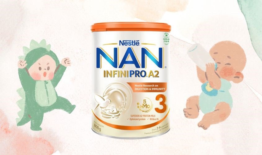 Hình ảnh sữa Nan A2 số 3 hỗ trợ bé tăng cân khoa học