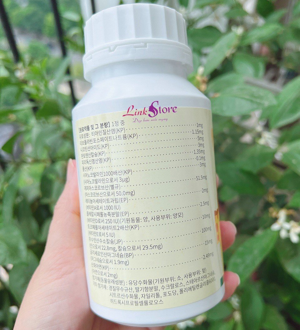 Hình ảnh viên ngậm canxi hươu cao cổ Hàn Quốc