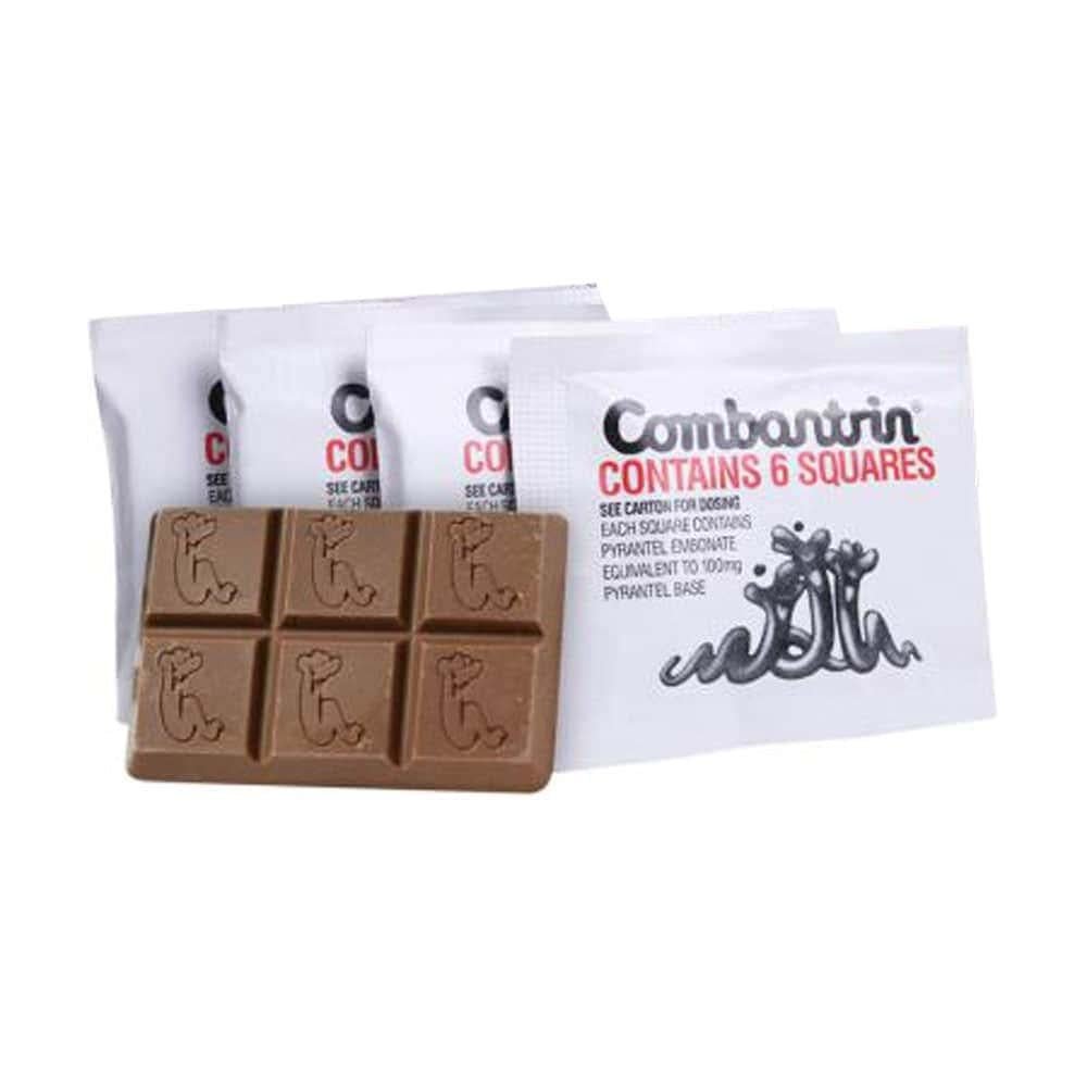 Hộp Combantrin chocolate squares, hướng dẫn liều dùng theo cân nặng