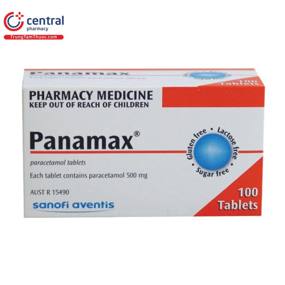 Hộp Panamax 500mg của Sanofi Aventis