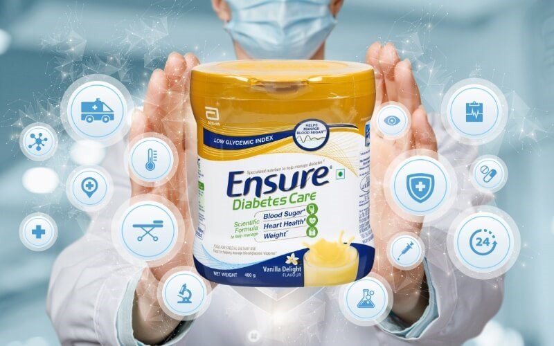 Hộp sữa Ensure Diabetes Care, nguồn bổ sung dinh dưỡng toàn diện cho người tiểu đường