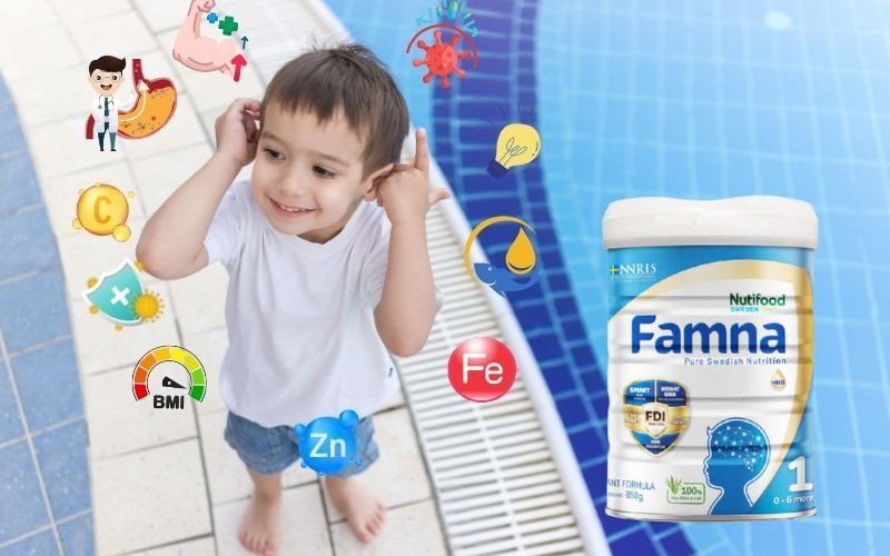 Hộp sữa Famna, cung cấp dưỡng chất quan trọng cho sự phát triển trí não và chiều cao