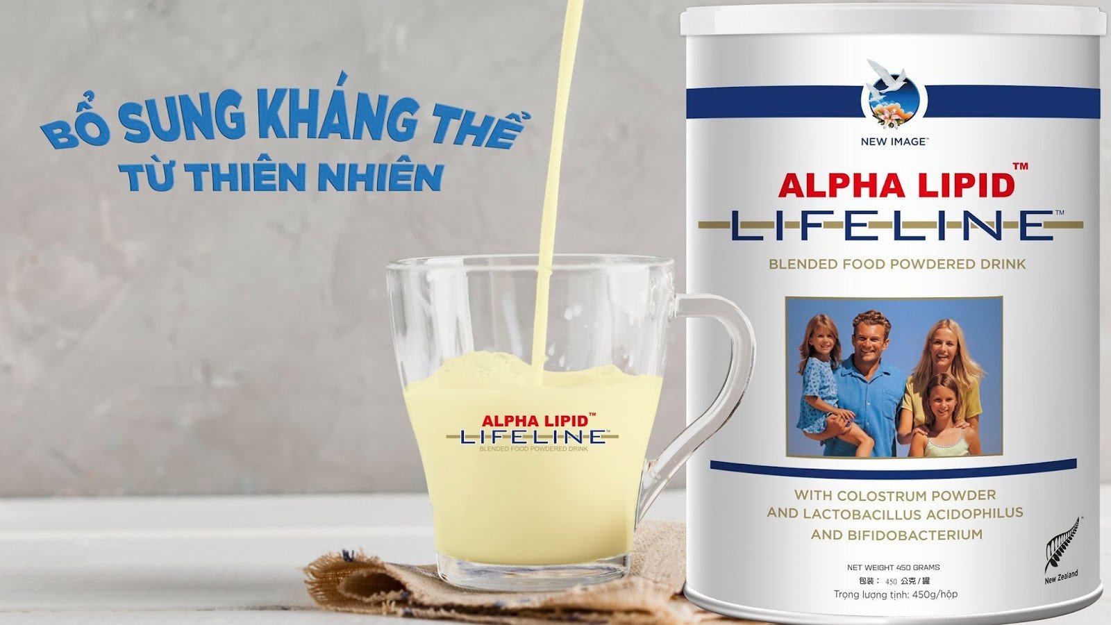 Hộp sữa non Alpha Lipid Lifeline, sản phẩm chủ lực của New Image