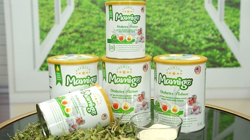 Hộp sữa non Mamigo Diabetes Platinum với đông trùng hạ thảo, tăng cường sức khỏe tổng thể
