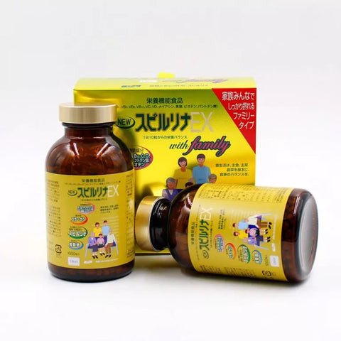 Hộp tảo vàng Nhật Bản 1000 viên Spirulina EX Family DIC, sản phẩm bổ sung dinh dưỡng cao cấp từ Nhật Bản.