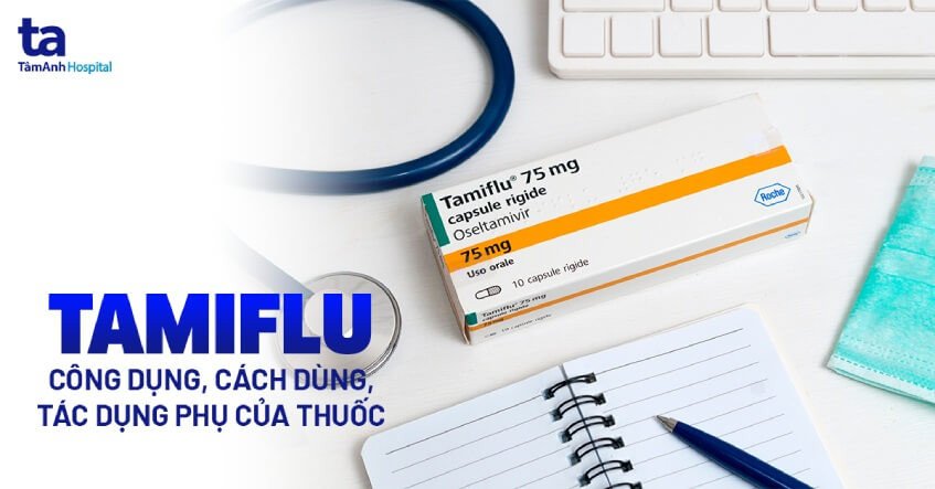 Hộp thuốc cảm cúm Tamiflu chứa Oseltamivir phosphate