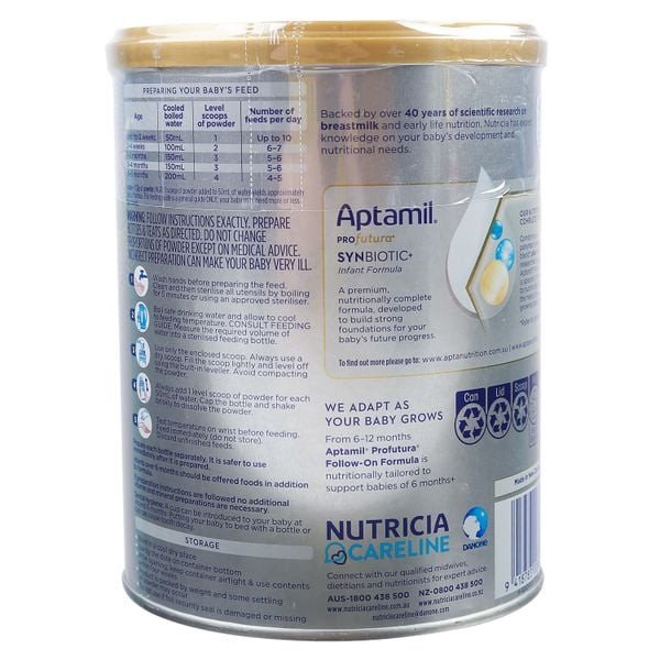 Hướng dẫn bảo quản sữa Aptamil Profutura Úc số 1 900g đúng cách