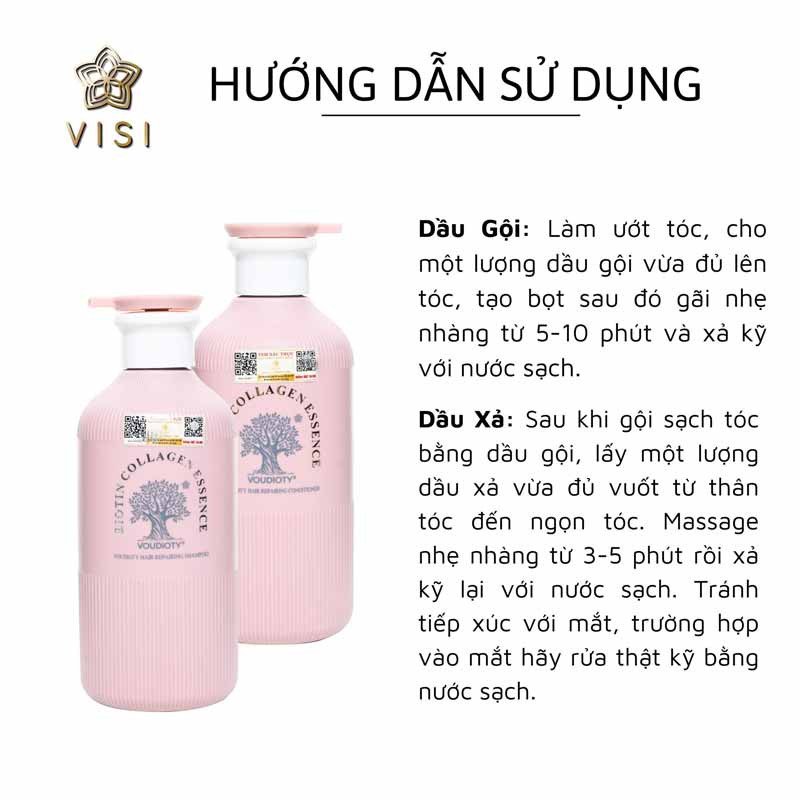 Hướng dẫn chi tiết sử dụng cặp dầu gội Biotin Collagen