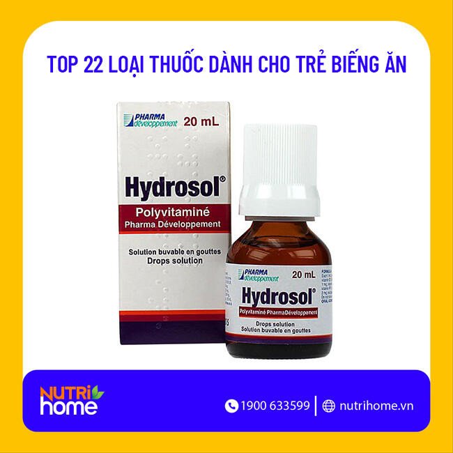 Hydrosol Polyvitamine bổ sung 9 loại vitamin thiết yếu cho bé