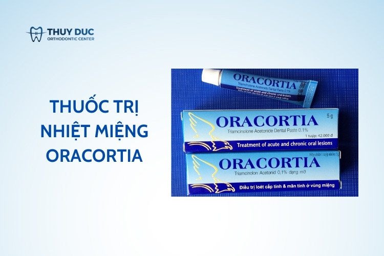 Kem bôi nhiệt miệng Oracortia giúp giảm đau rát và làm lành vết loét nhanh chóng