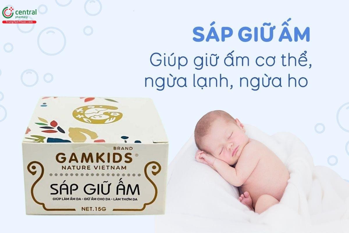 Kem giữ ấm Gamkids với thành phần dầu quế và tràm gió, không gây nhờn rít