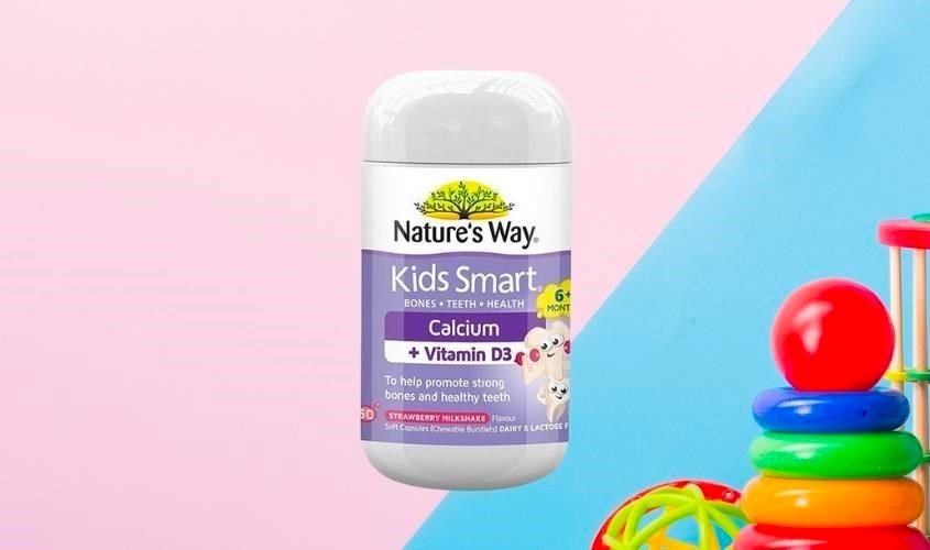 Kẹo canxi Nature's Way Kids Smart Calcium + Vitamin D3 của Úc