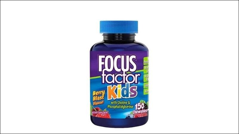 Kẹo tăng cường trí não cho trẻ Focus Factor Kids giúp tăng cường trí nhớ, phù hợp cho trẻ 6 tuổi