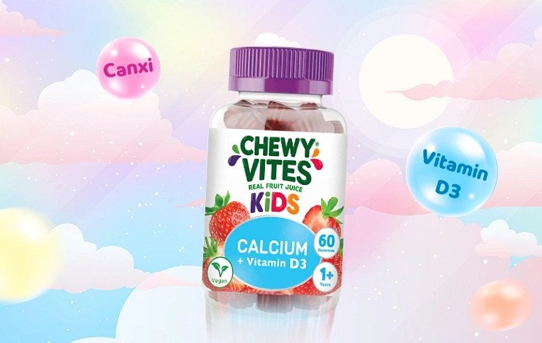 Kẹo vitamin tổng hợp cho bé Chewy Vites Canxi và D3