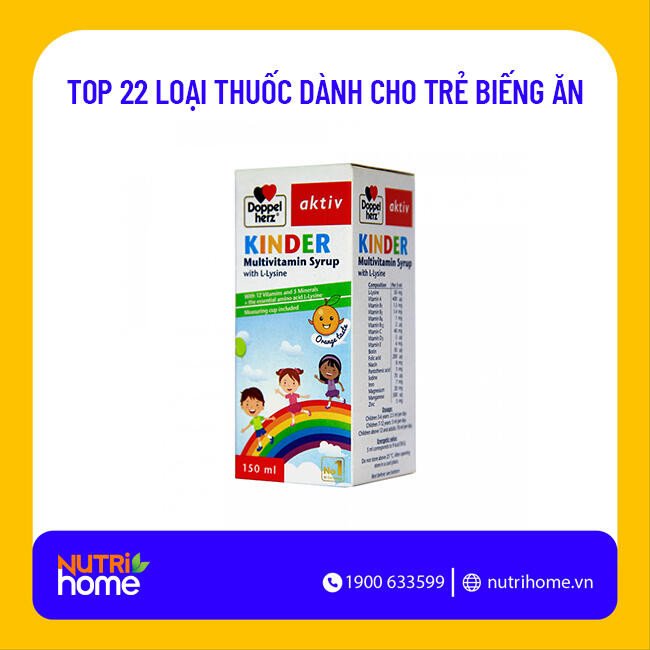 Kinder Multivitamin Syrup With L-Lysine bổ sung đa vitamin