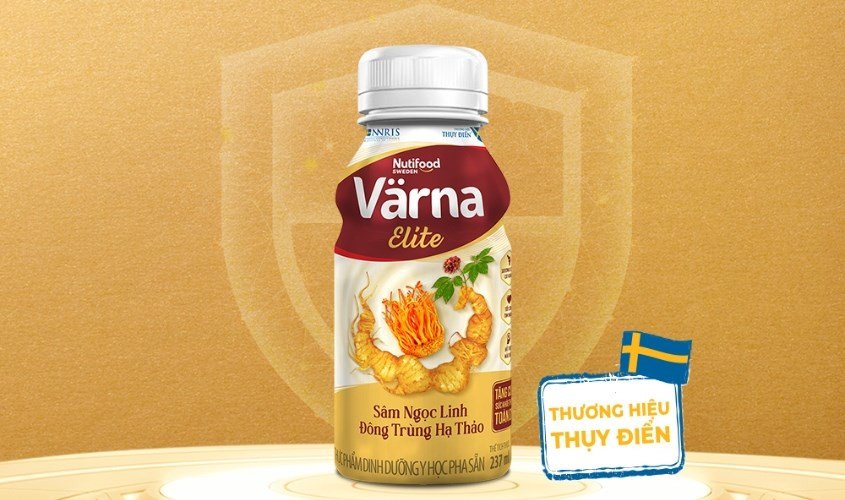 Lốc 6 chai sữa Nutifood Varna Elite hương sâm, thức uống bổ dưỡng cho người ốm, hỗ trợ tim mạch