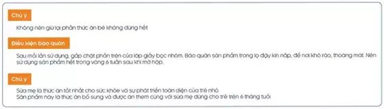 Lưu ý khi sử dụng bột ăn dặm Nestle cho bé