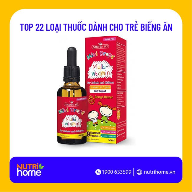 Multi Vitamin Drop Natures Aid giúp trẻ sơ sinh ăn ngon