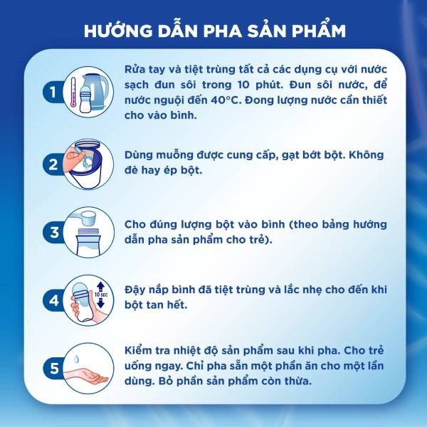 Những lưu ý cần thiết khi pha sữa Aptamil