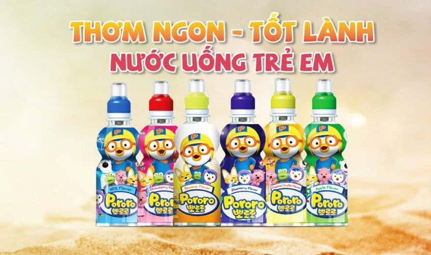 Nước hồng sâm Pororo được khuyến nghị cho trẻ từ 3 tuổi trở lên
